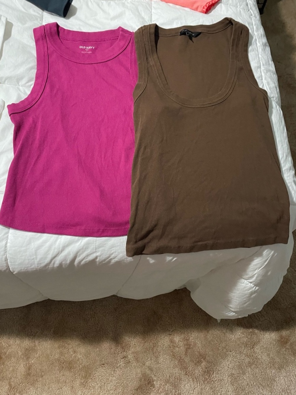 Bundle of Two Ribbed Tank Tops S